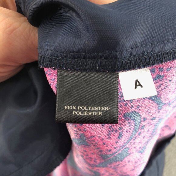 Ann Taylor Pants Womens 10 Pink Lace Print Cropped Jogger Tapered Leg Pockets - Picture 11 of 13